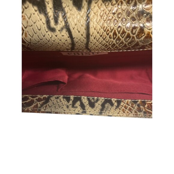 EBISU Snakeskin Pattern Clutch With Wristlet Strap - Picture 5 of 7